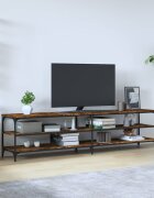 vidaXL ТB шкаф опушен дъб 200x30x50 см инженерно дърво и метал