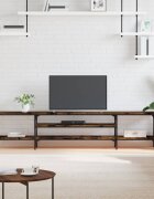vidaXL ТB шкаф опушен дъб 201x35x45 см инженерно дърво и желязо