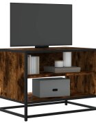 vidaXL ТB шкаф опушен дъб 61x40x46 см инженерно дърво и метал