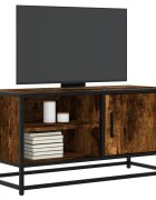 vidaXL ТB шкаф опушен дъб 80x345x40 см инженерно дърво и метал