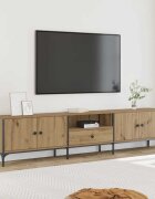 vidaXL ТB шкаф с чекмедже дъб артизан 200x25x44 см инженерно дърво