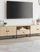 vidaXL ТB шкаф с чекмедже дъб сонома 200x25x44 см инженерно дърво