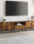vidaXL ТB шкаф с чекмедже опушен дъб 200x25x44 см инженерно дърво