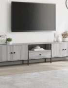 vidaXL ТB шкаф с чекмедже сив сонома 200x25x44 см инженерно дърво