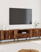 vidaXL ТB шкаф с чекмедже старо дърво 200x25x44 см инженерно дърво