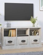 vidaXL ТB шкаф сив 100x35x50 см инженерно дърво