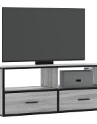 vidaXL ТB шкаф сив сонома 100x31x395 см инженерно дърво и метал