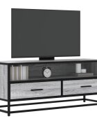 vidaXL ТB шкаф сив сонома 100x345x40 см инженерно дърво и метал