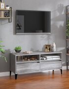 vidaXL ТB шкаф сив сонома 100x345x445 см инженерно дърво