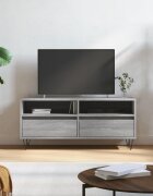 vidaXL ТB шкаф сив сонома 100x345x445 см инженерно дърво
