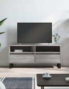 vidaXL ТB шкаф сив сонома 100x345x445 см инженерно дърво