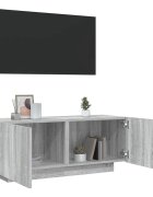vidaXL ТB шкаф сив сонома 100x35x40 см инженерно дърво