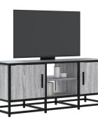 vidaXL ТB шкаф сив сонома 100x35x41 см инженерно дърво и метал