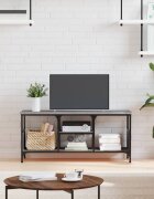 vidaXL ТB шкаф сив сонома 100x35x45 см инженерно дърво и желязо