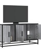 vidaXL ТB шкаф сив сонома 100x35x50 см инженерно дърво и метал