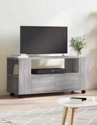 vidaXL ТB шкаф сив сонома 102x345x43 см инженерно дърво