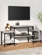 vidaXL ТB шкаф сив сонома 117x35x52 см инженерно дърво