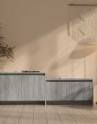 vidaXL ТB шкаф сив сонома 1465x35x50 см инженерно дърво