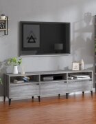 vidaXL ТB шкаф сив сонома 150x30x445 см инженерно дърво
