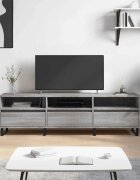 vidaXL ТB шкаф сив сонома 150x30x445 см инженерно дърво