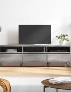 vidaXL ТB шкаф сив сонома 150x30x445 см инженерно дърво