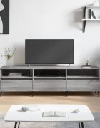 vidaXL ТB шкаф сив сонома 150x30x445 см инженерно дърво