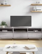 vidaXL ТB шкаф сив сонома 150x30x445 см инженерно дърво