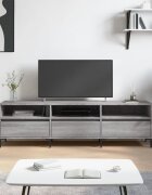 vidaXL ТB шкаф сив сонома 150x30x445 см инженерно дърво