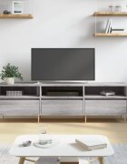 vidaXL ТB шкаф сив сонома 150x30x445 см инженерно дърво