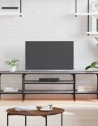 vidaXL ТB шкаф сив сонома 161x35x45 см инженерно дърво и желязо