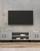 vidaXL ТB шкаф сив сонома 180x315x40 см инженерно дърво