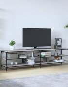 vidaXL ТB шкаф сив сонома 200x30x50 см инженерно дърво и метал