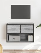 vidaXL ТB шкаф сив сонома 60x31x395 см инженерно дърво и метал