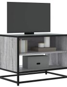 vidaXL ТB шкаф сив сонома 61x40x46 см инженерно дърво и метал
