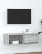 vidaXL ТB шкаф сив сонома 80x31x255 см инженерно дърво