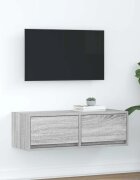 vidaXL ТB шкаф сив сонома 80x31x255 см инженерно дърво