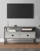 vidaXL ТB шкаф сив сонома 80x35x45 см инженерно дърво