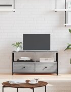 vidaXL ТB шкаф сив сонома 90x33x45 см инженерно дърво и желязо
