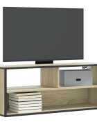 vidaXL ТB шкаф сонома дъб 100x31x395 см инженерно дърво и метал