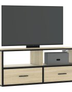 vidaXL ТB шкаф сонома дъб 100x31x395 см инженерно дърво и метал