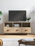 vidaXL ТB шкаф сонома дъб 102x36x50 см инженерно дърво
