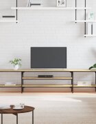 vidaXL ТB шкаф сонома дъб 201x35x45 см инженерно дърво и желязо