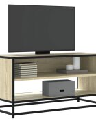 vidaXL ТB шкаф сонома дъб 91x40x46 см инженерно дърво и метал