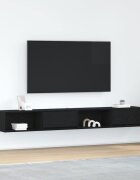 vidaXL ТB шкафове 2 бр черен дъб 100x31x255 см инженерно дърво