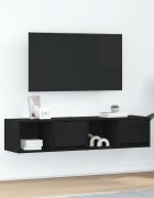 vidaXL ТB шкафове 2 бр черен дъб 60x31x255 см инженерно дърво