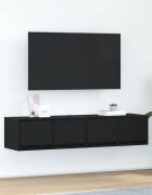 vidaXL ТB шкафове 2 бр черен дъб 60x31x255 см инженерно дърво