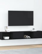 vidaXL ТB шкафове 2 бр черен дъб 80x31x255 см инженерно дърво