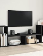 vidaXL ТB шкафове 2 бр черни 75x30x50 см инженерно дърво