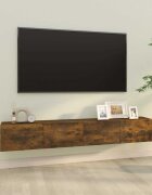 vidaXL ТB шкафове 2 бр опушен дъб 100x30x30 см инженерно дърво