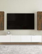 vidaXL ТB шкафове 2 бр опушен дъб 305x30x90 см инженерно дърво